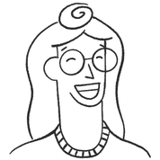 Woman smiling with glasses
