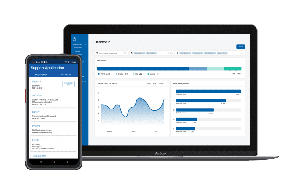 Support Agent device management dashboard