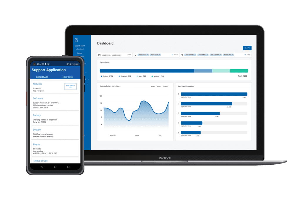 Support Agent device management dashboard